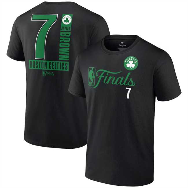 Men's Boston Celtics #7 Jaylen Brown Black 2024 Finals Inbound Pass Name & Number T-Shirt,We sell and wholesale Men's Boston Celtics #7 Jaylen Brown Black 2024 Finals Inbound Pass Name & Number T-Shirt on line form chian!
